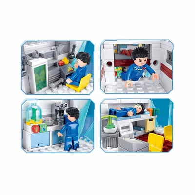 Gambar Sluban Set 468 Pcs Space Station Core Module M38-b1201 - Putih