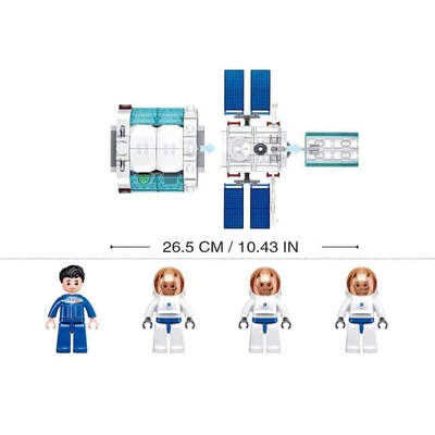 Gambar Sluban Set 468 Pcs Space Station Core Module M38-b1201 - Putih