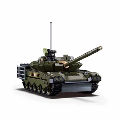 Gambar Sluban Set 768 Pcs Main Battle Tank 1/35 T80Bvms