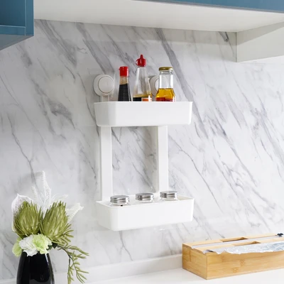 Gambar Stora Rak Dapur 2 Tingkat 27.3x14.3x43.5 cm - Putih