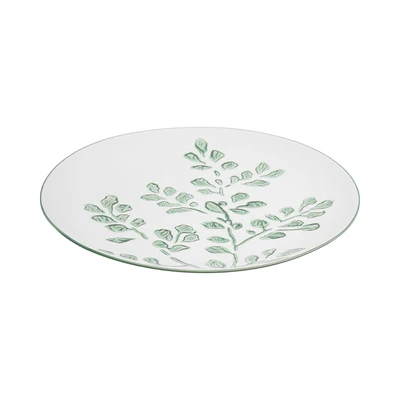 Gambar Appetite Cassia Piring Makan Porcelain Leaf 26.5 cm - Putih
