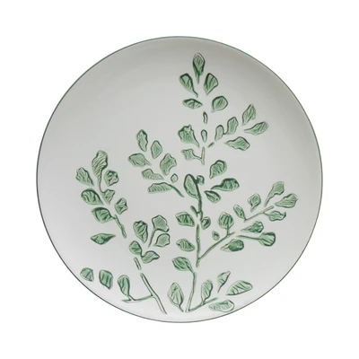 Gambar Appetite Cassia Piring Makan Porcelain Leaf 26.5 cm - Putih