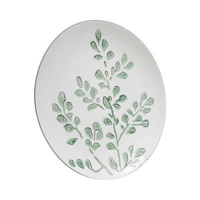 Gambar Appetite Cassia Piring Makan Porcelain Leaf 26.5 cm - Putih