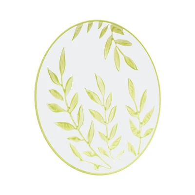 Gambar Appetite Celosia Piring Makan Porcelain Leaf 20 cm - Putih