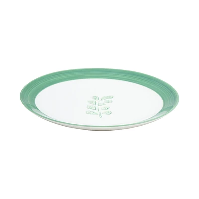 Gambar Appetite Casrin Piring Makan Porcelain Leaf 20 cm - Hijau