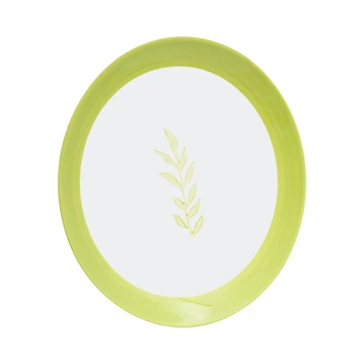 Gambar Appetite Colana Piring Makan Porcelain Leaf 20 cm - Hijau