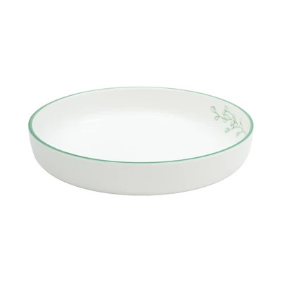 Gambar Appetite Cassia Piring Saji Porcelain Deep Leaf 20 cm - Putih