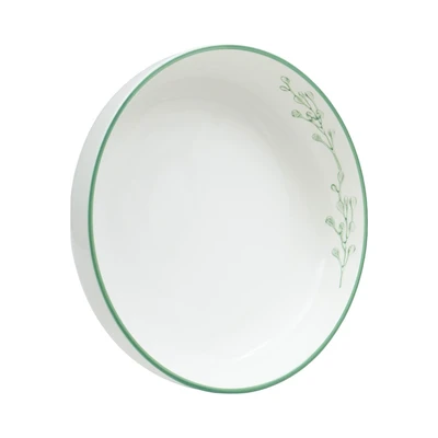 Gambar Appetite Cassia Piring Saji Porcelain Deep Leaf 20 cm - Putih