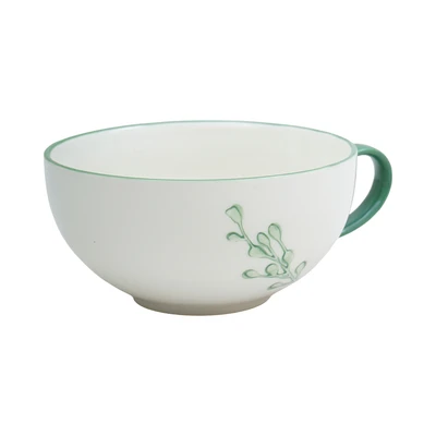 Gambar Appetite Cassia Cangkir Mug Porcelain Leaf 400 ml - Putih