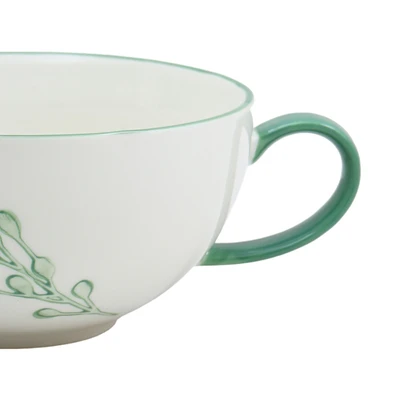 Gambar Appetite Cassia Cangkir Mug Porcelain Leaf 400 ml - Putih