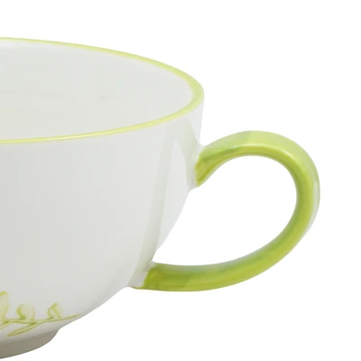 Gambar Appetite Celosia Cangkir Mug Porcelain Leaf 400 ml - Putih