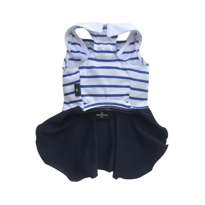 Gambar Doggy Dolly Ukuran XL Baju Dress Anjing Stripe - Biru