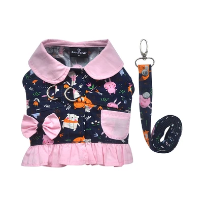 Gambar Doggy Dolly Ukuran S Harness Anjing - Pink/Biru