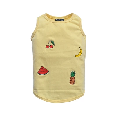 Gambar Doggy Dolly Ukuran M Baju Tank Anjing Fruit - Kuning