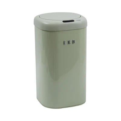 Gambar Eko Vintage Tempat Sampah Sensor Gerak Besi 12 Liter - Hijau
