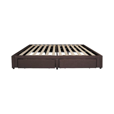 Gambar Informa Sleep 160x200 cm Linford III Dipan Dengan Laci - Cokelat