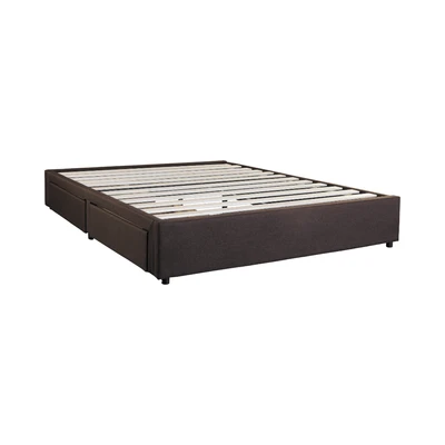 Gambar Informa Sleep 200x200 cm Linford III Dipan Dengan Laci - Cokelat