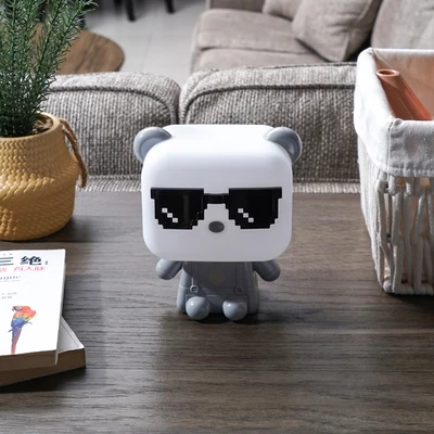 Gambar Eglare Lampu Meja Cube Bear E14 - Abu-abu