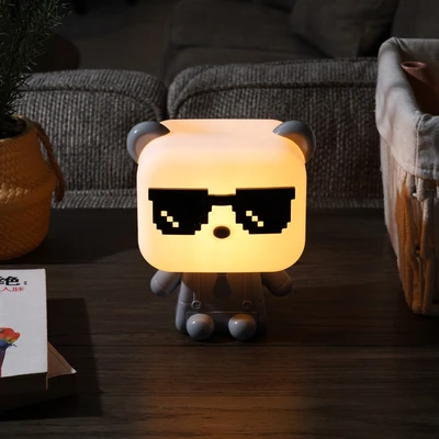 Gambar Eglare Lampu Meja Cube Bear E14 - Abu-abu