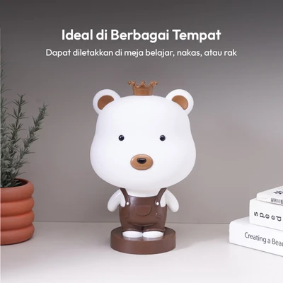 Gambar Eglare Lampu Meja E14 King Bear - Cokelat