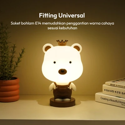 Gambar Eglare Lampu Meja E14 King Bear - Cokelat