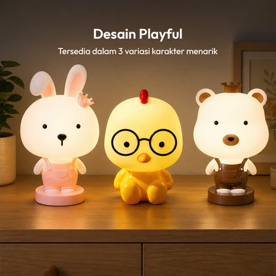 Gambar Eglare Lampu Meja E14 King Bear - Cokelat