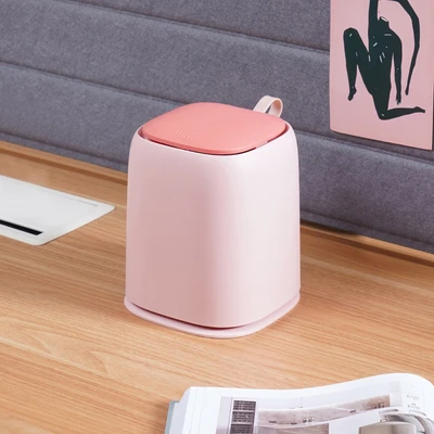 Gambar Informa Elle Tempat Sampah Meja Plastik 1.2 Liter - Pink