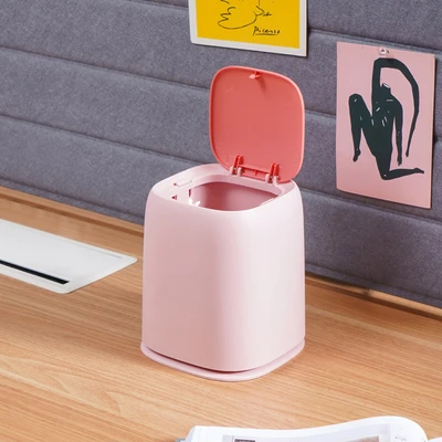 Gambar Informa Elle Tempat Sampah Meja Plastik 1.2 Liter - Pink