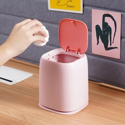 Gambar Informa Elle Tempat Sampah Meja Plastik 1.2 Liter - Pink