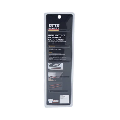 Gambar Otto Klasse Set 2 Pcs Pelindung Bumper Mobil Reflektif - Hitam/Merah
