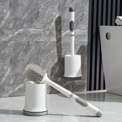Gambar Proclean Sikat Toilet Dengan Dispenser Sabun - Abu-Abu/Putih