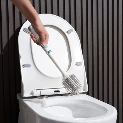 Gambar Proclean Sikat Toilet Dengan Dispenser Sabun - Abu-Abu/Putih
