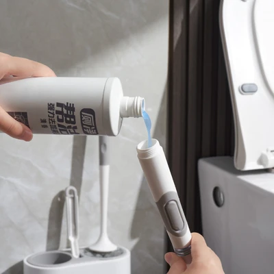Gambar Proclean Sikat Toilet Dengan Dispenser Sabun - Abu-Abu/Putih