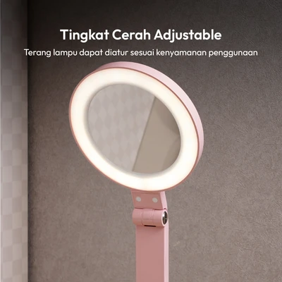 Gambar Eglare Lampu Meja LED Rechargeable Beauty - Pink