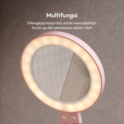 Gambar Eglare Lampu Meja LED Rechargeable Beauty - Pink