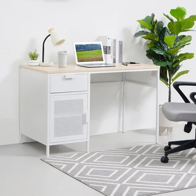 Gambar Informa Kana Meja Kantor - Putih/Cokelat Beech