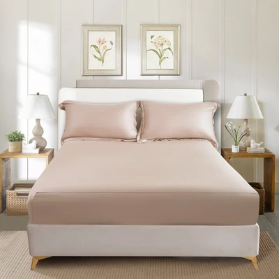 Gambar Informa 180x200 cm Seprai King 460 TC Fitted B Pink - Tencel Lyocell