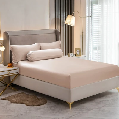 Gambar Informa 160x200 cm Seprai Queen 460 TC Fitted C Pink - Tencel Lyocell