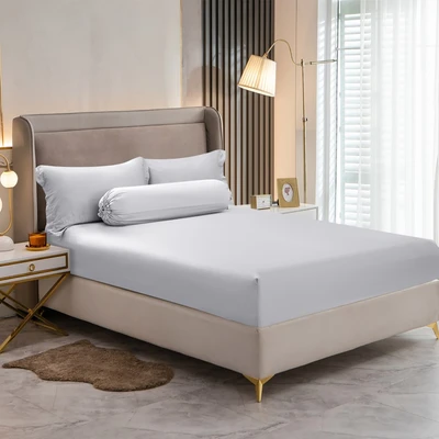 Gambar Informa 200x200 cm Seprai Super King 460 TC Fitted A Bluegrey - Tencel Lyocell