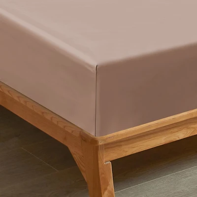 Gambar Informa 200x200 cm Seprai Super King 460 TC Fitted A Brown - Tencel Lyocell