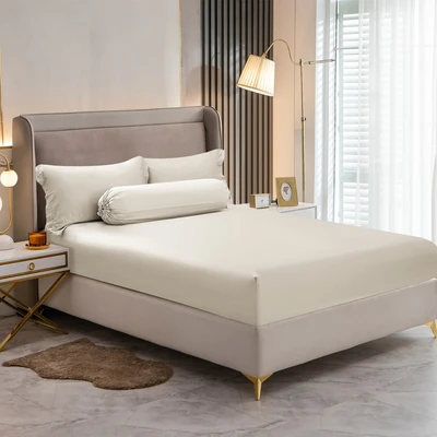 Gambar Informa 180x200 cm Seprai King 460 TC Fitted B Ivory - Tencel Lyocell