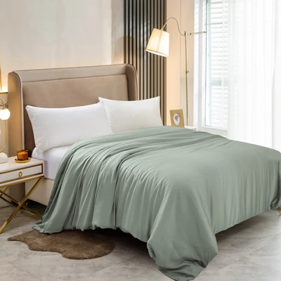 Gambar Informa 260x230 cm Duvet Cover 460 Tc Sage - Tencel Lyocell