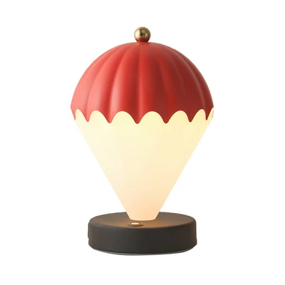 Gambar APA Lampu Meja LED 3 Warna Rechargeable Air Baloon - Merah