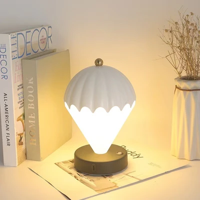 Gambar APA Lampu Meja LED 3 Warna Rechargeable Air Baloon - Putih