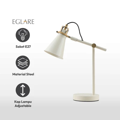 Gambar Eglare Tica Lampu Meja E27 - Krem