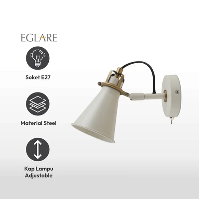 Gambar Eglare Tica Lampu Dindng E27 - Krem