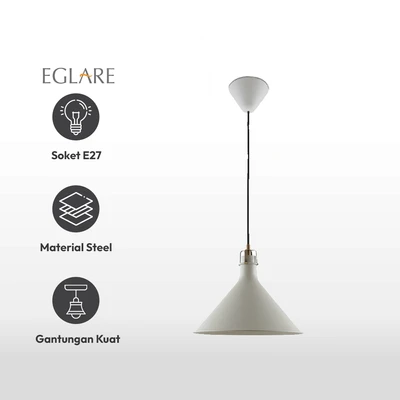 Gambar Eglare Tica Lampu Gantung E27 - Krem