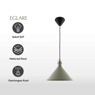 Gambar Eglare Tica Lampu Gantung E27 - Hijau