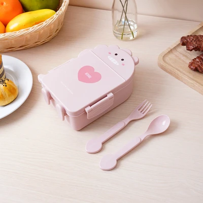 Gambar Ataru Kotak Makan Plastik Dino 1.2 Liter - Pink