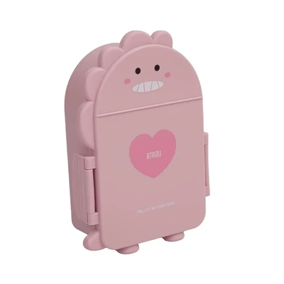 Gambar Ataru Kotak Makan Plastik Dino 1.2 Liter - Pink